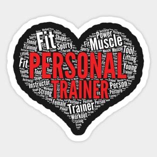 Gym Personal Trainer Heart Shape Exercise Fitness Training graphic Sticker